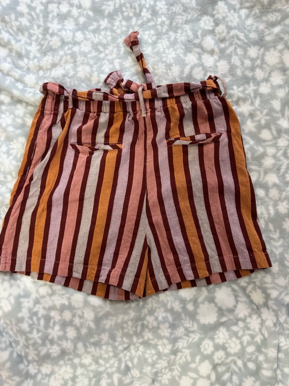 Anthropologie Paperbag Waist Striped Shorts -Small NWOT 🩳❤️ - Picture 3 of 8